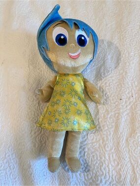 Disney Inside Out Joy 2915 Blue Hair & Yellow Dress 12” Plush Toy Collectible